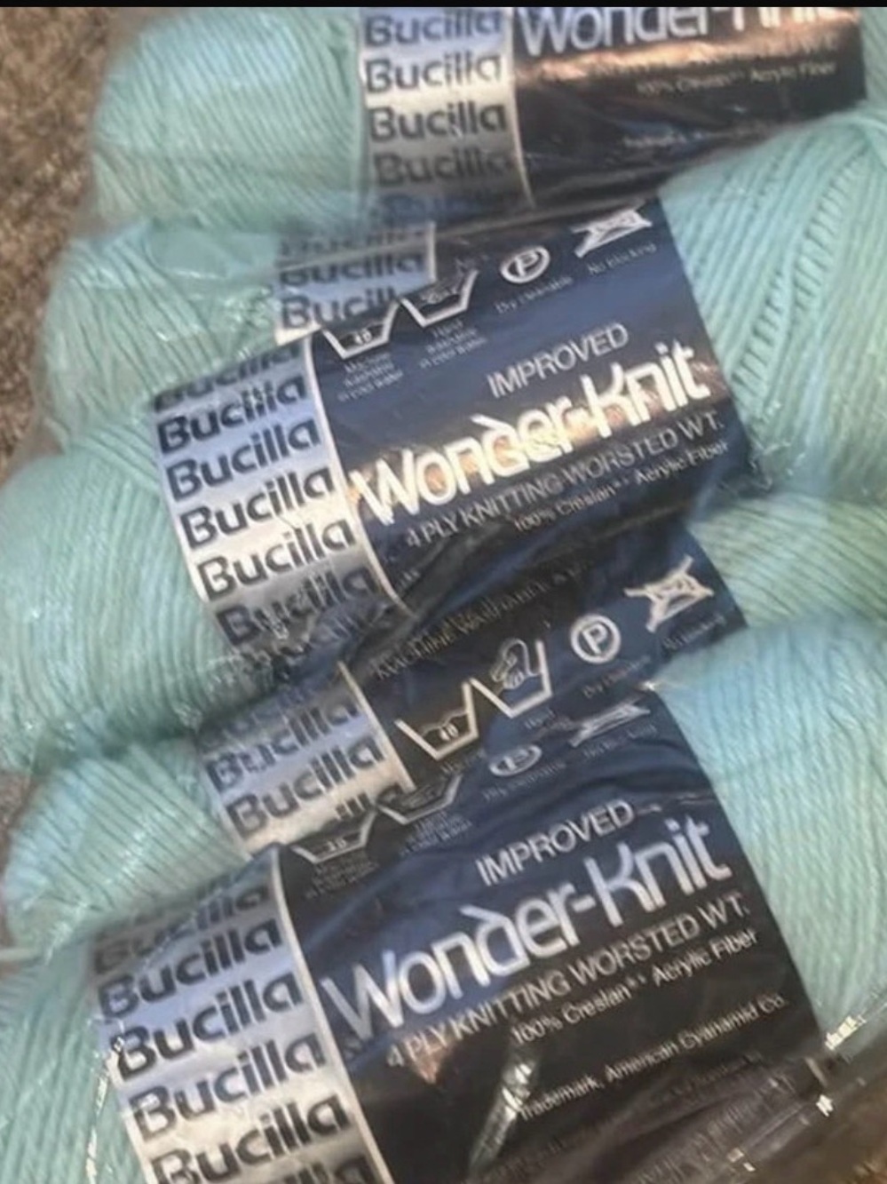 New Vintage Two bags Bucilla Yarn Bundle